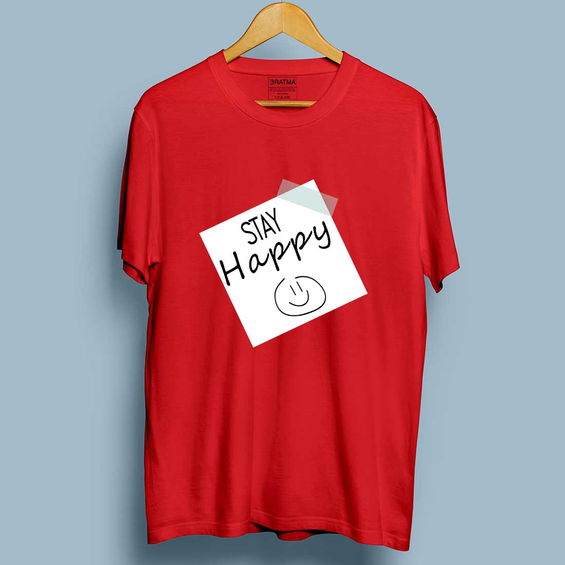 Stay Happy Red Women T-Shirt