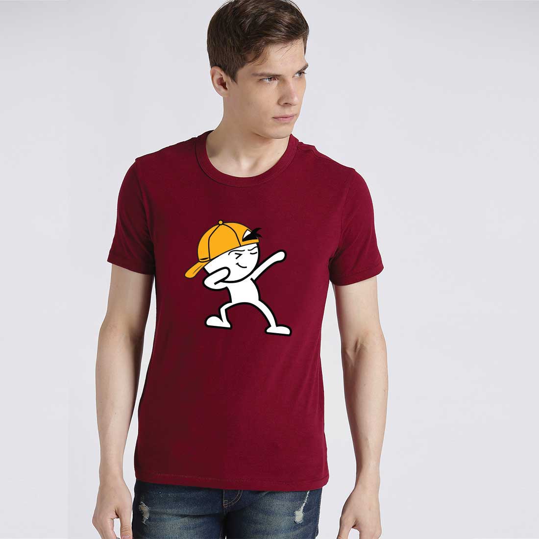 Swag Icon Maroon Men T-Shirt