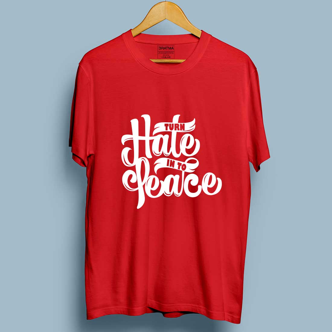 Turn Hate Into Peace Red Women T-Shirt