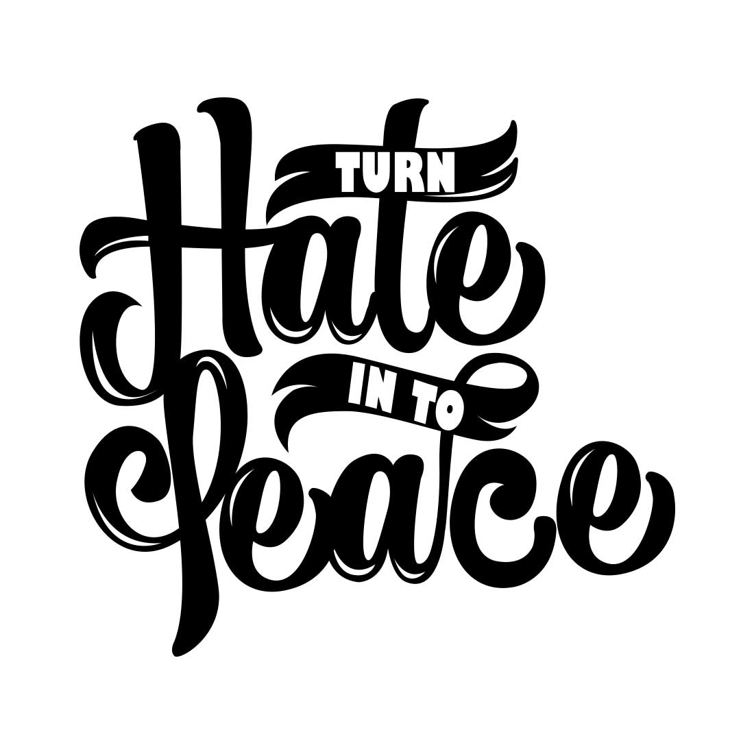 Turn Hate Into Peace White Women T-Shirt