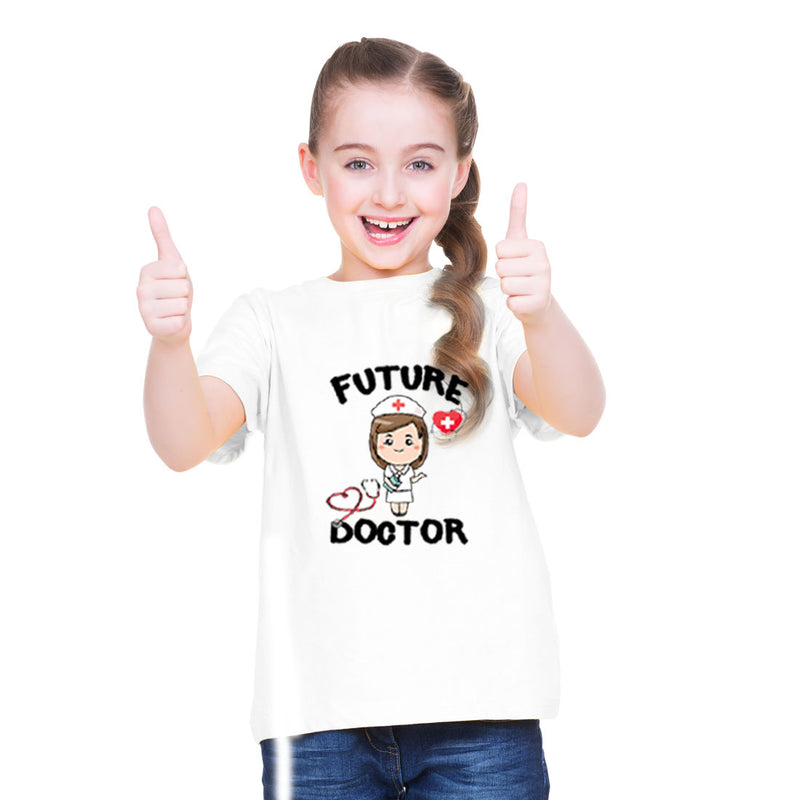 Future Doctor Printed Girls T-Shirt