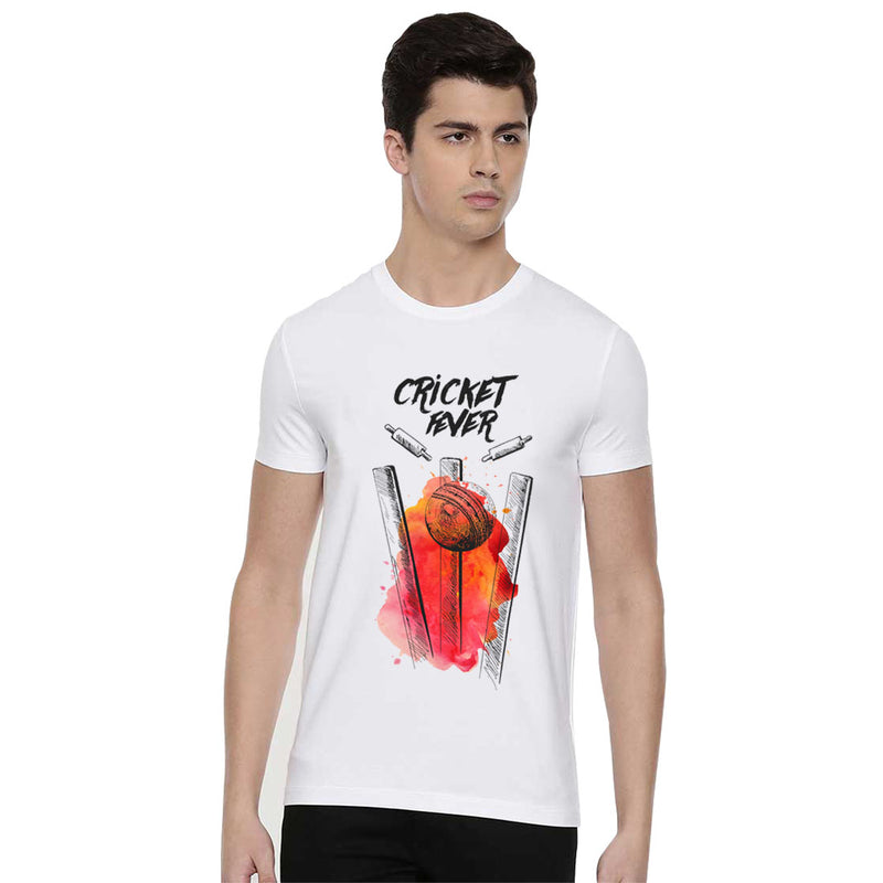 Cricket Fever Printed Mens T-Shirt